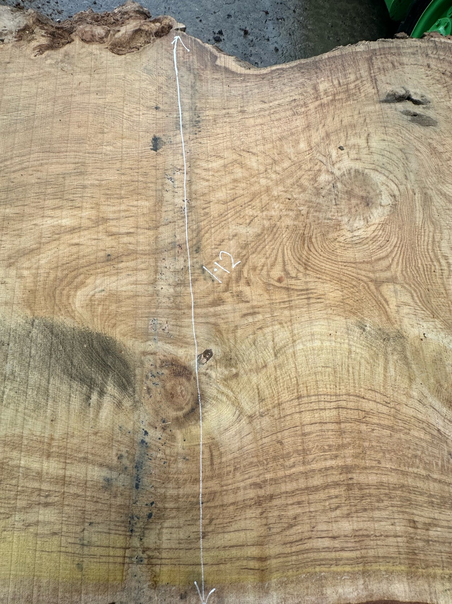 4.86m English Brown Oak Slab. Available March-April, 2024. Item #14.