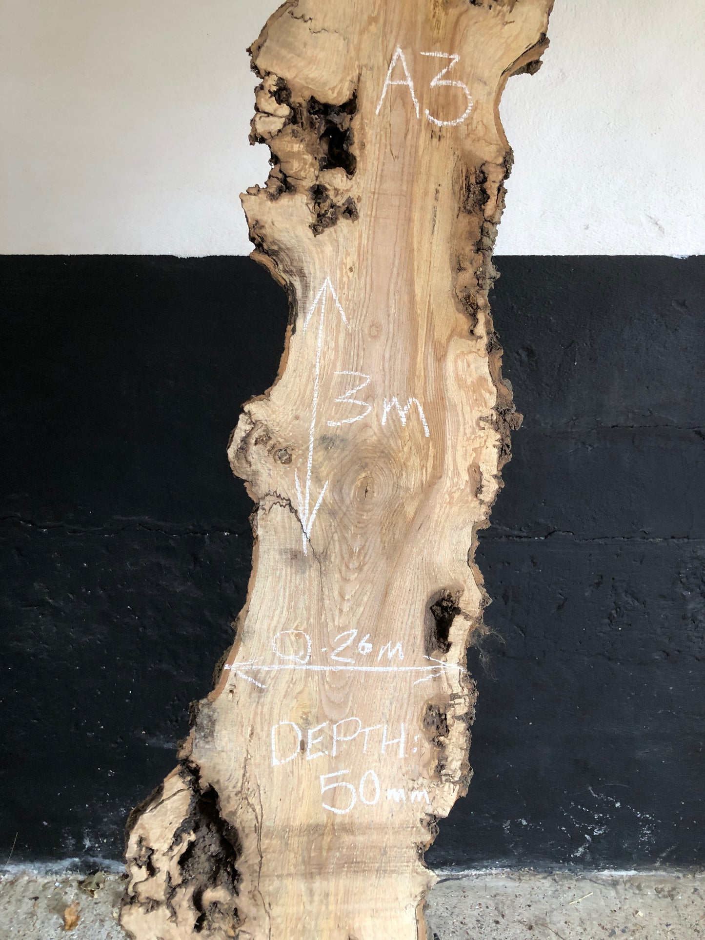3m board / slab of spalted English Ash. Item A3.