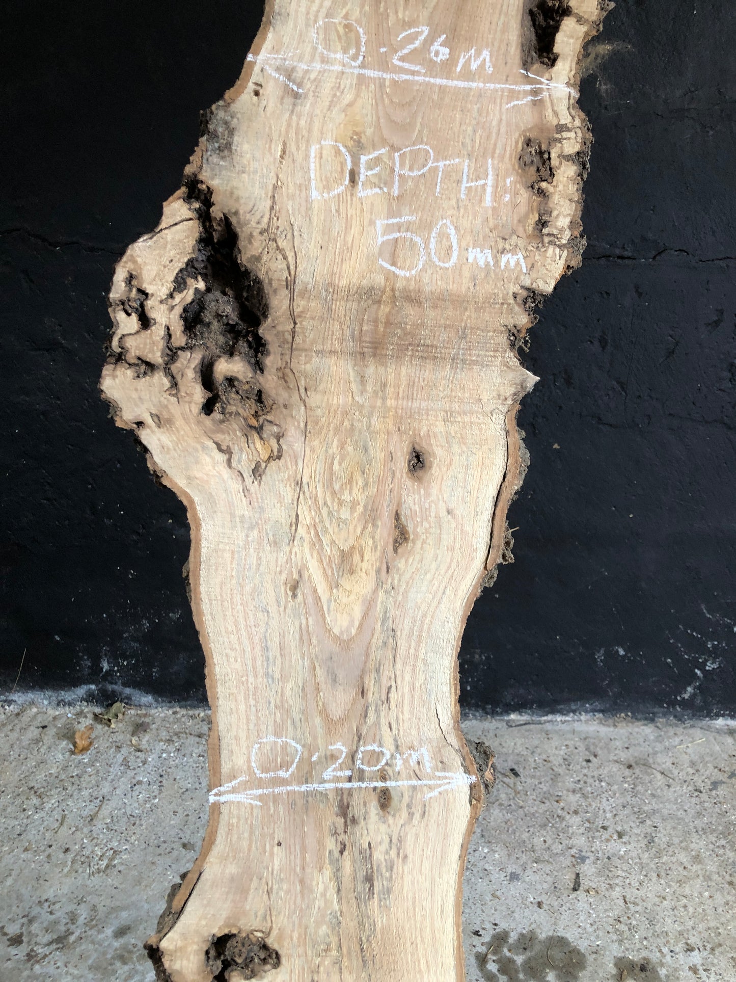 3m board / slab of spalted English Ash. Item A3.