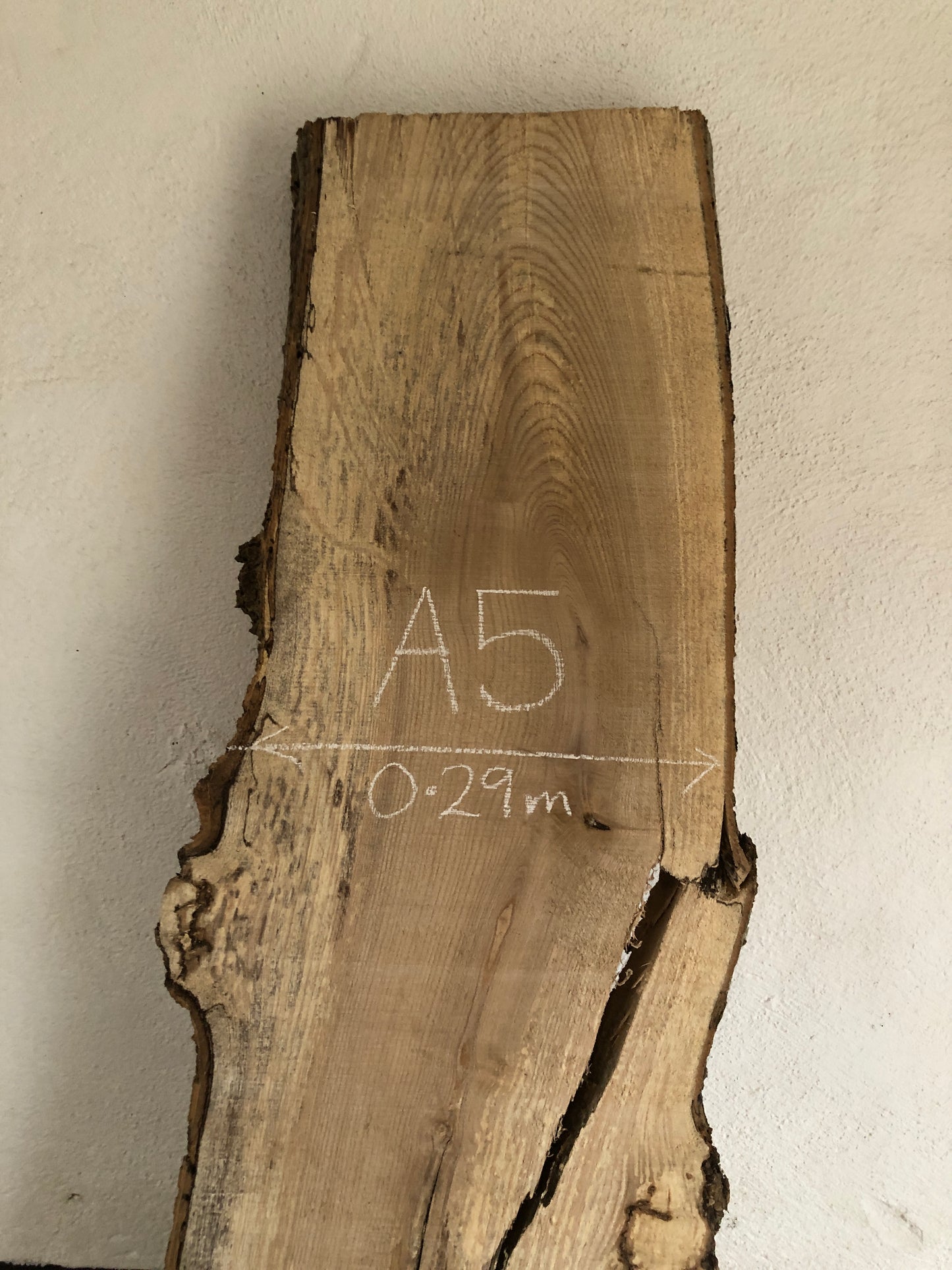 2.25m English Ash slab / board. Light spalting. Item A5.