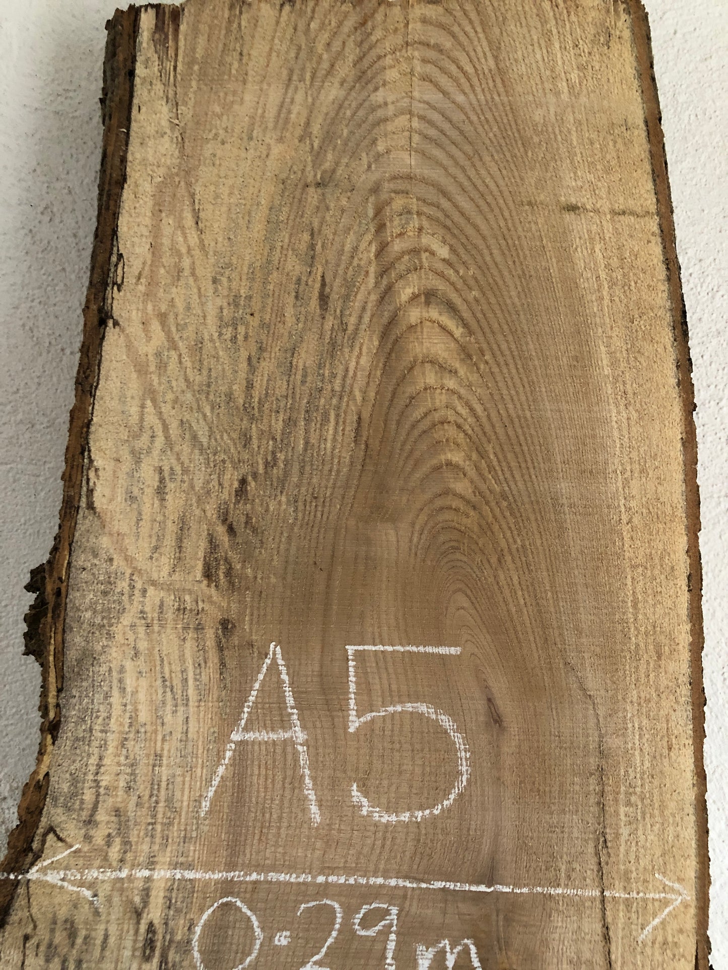 2.25m English Ash slab / board. Light spalting. Item A5.