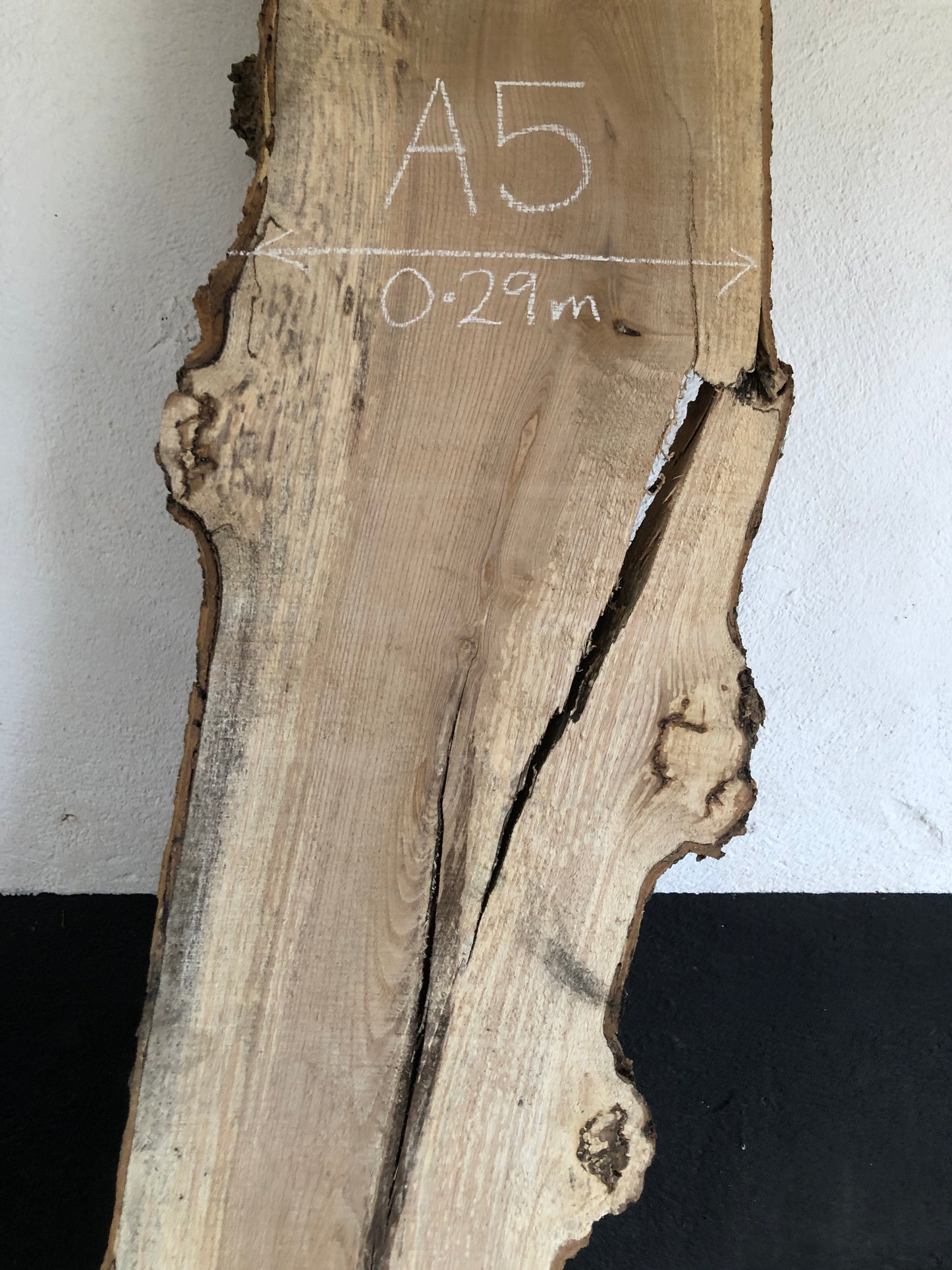 2.25m English Ash slab / board. Light spalting. Item A5.
