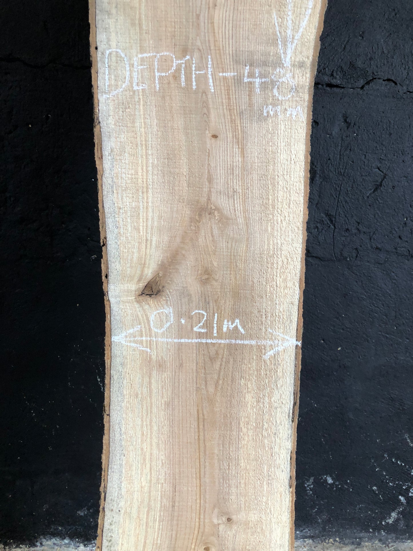 2.25m English Ash slab / board. Light spalting. Item A5.