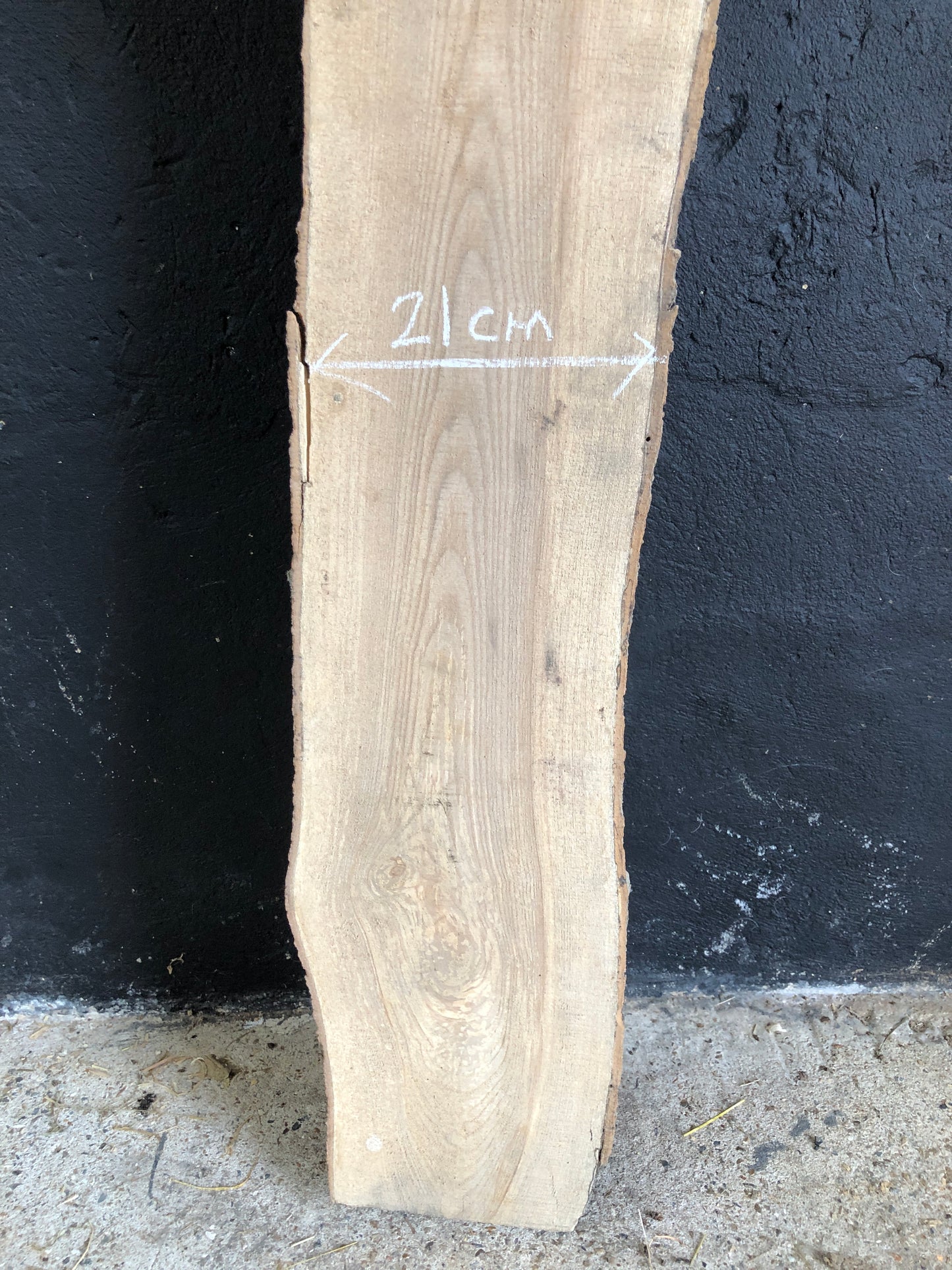2.25m English ash slab / board. Light spalting. Item A6.