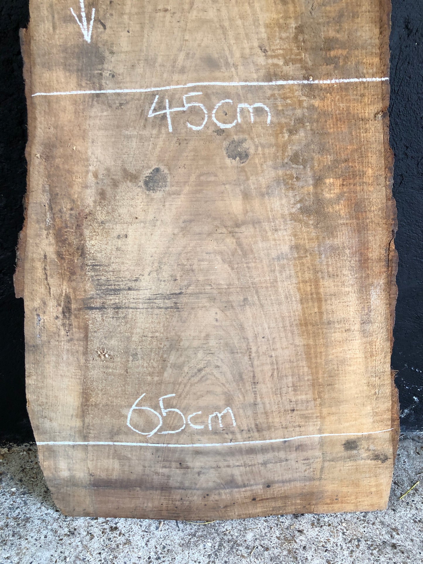 1.8m English oak wedge-slab. Item O14.