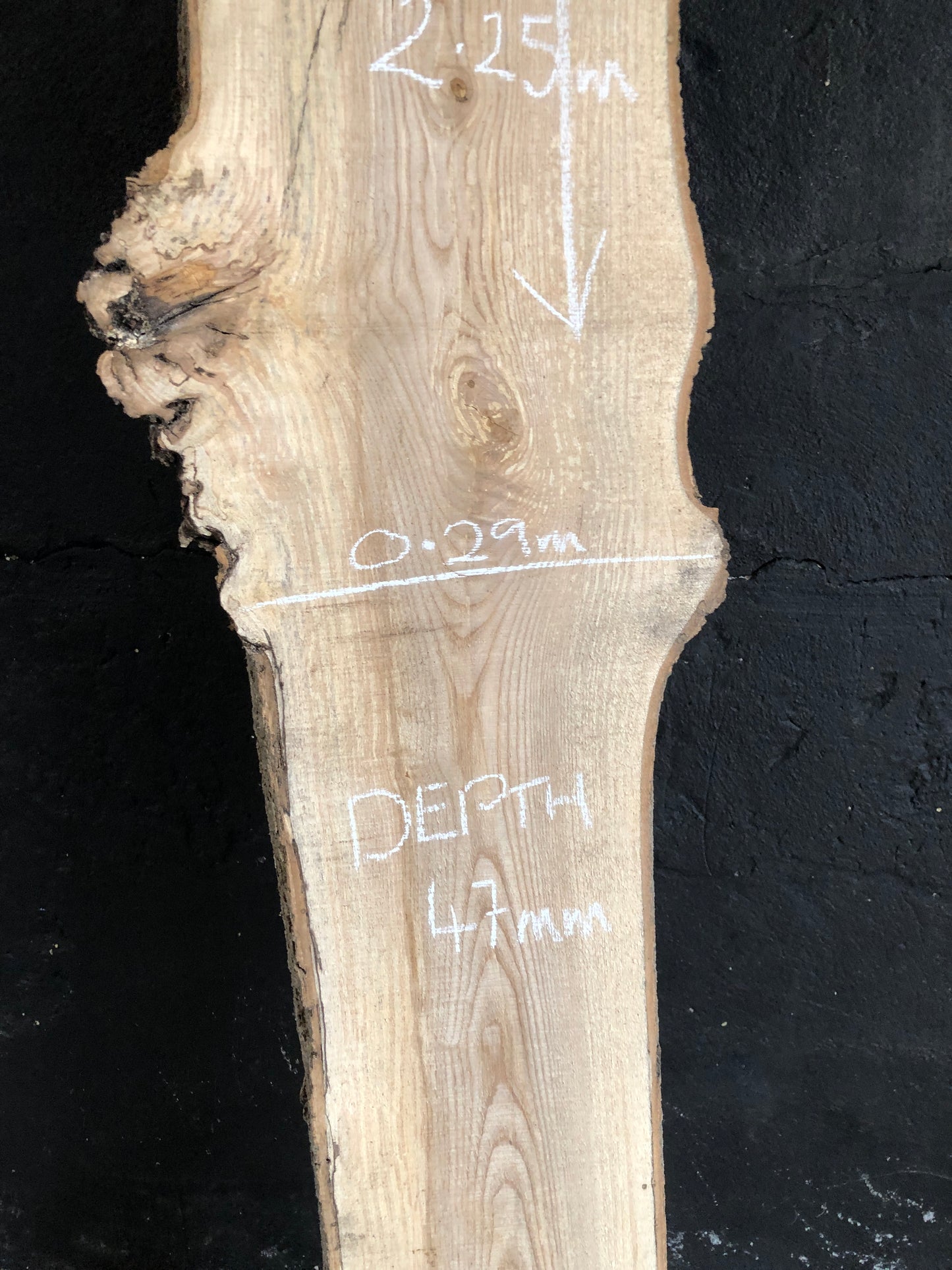 2.25m slab / board of English Ash. Item A4.